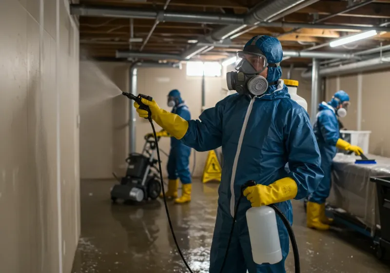 Basement Sanitization and Antimicrobial Treatment process in Winthrop, MA